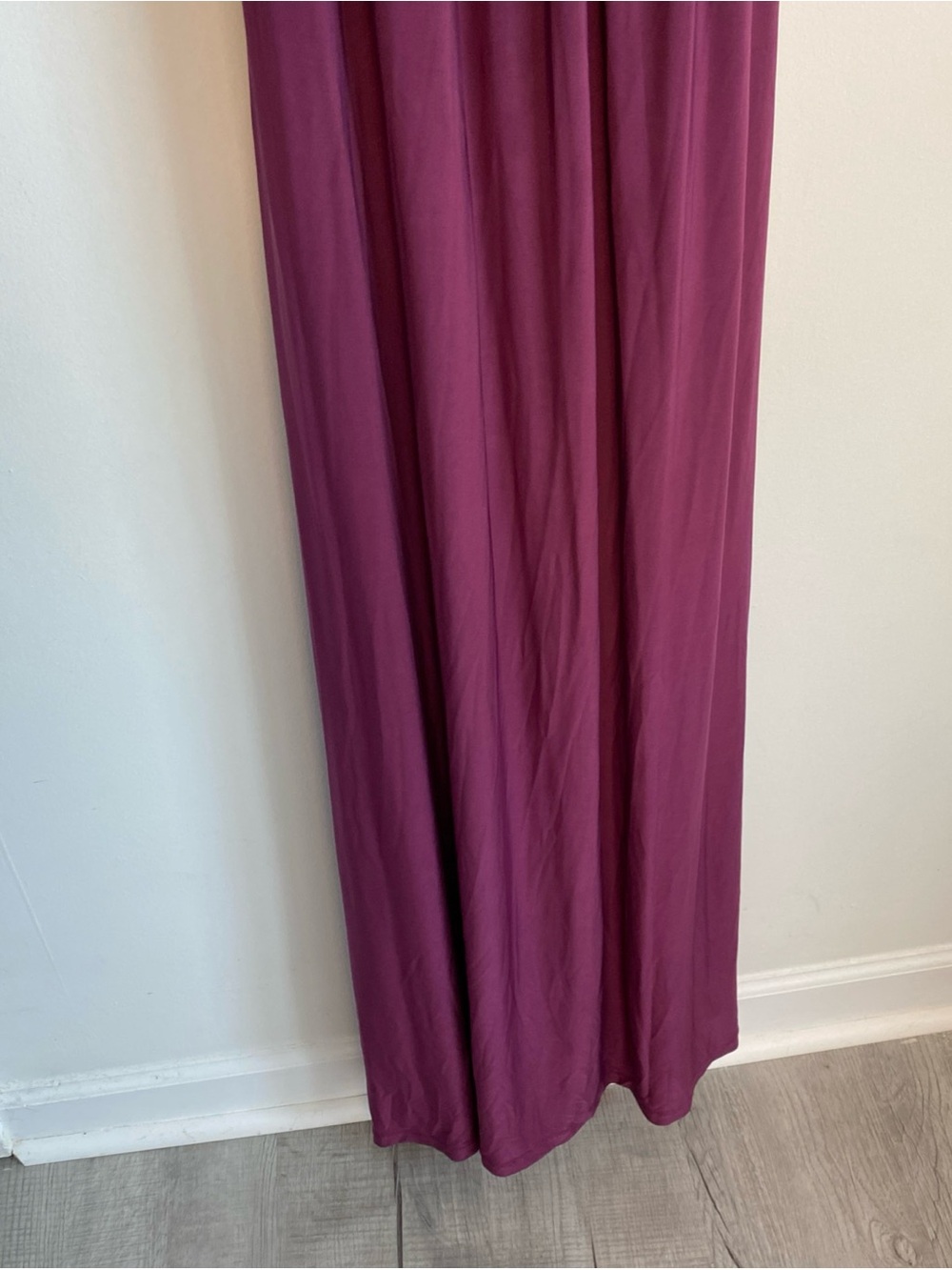 Plum BCBG Max Azria Halter Neck Ruched Maxi Dress Size2 - Picture 4 of 13